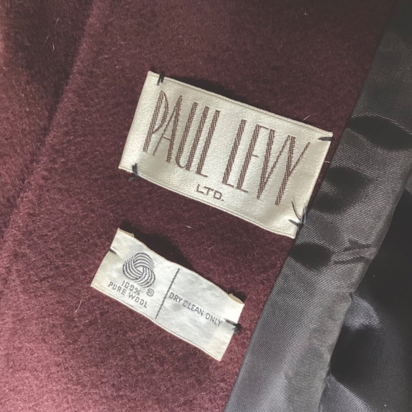 vintage Paul Levy Union made maroon wool winter coat - Picture 7 of 7